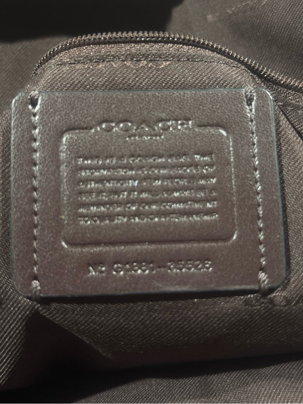 Coach Signature Leather Quinn Satchel Metallic Graphite Silver - Picture 4 of 4